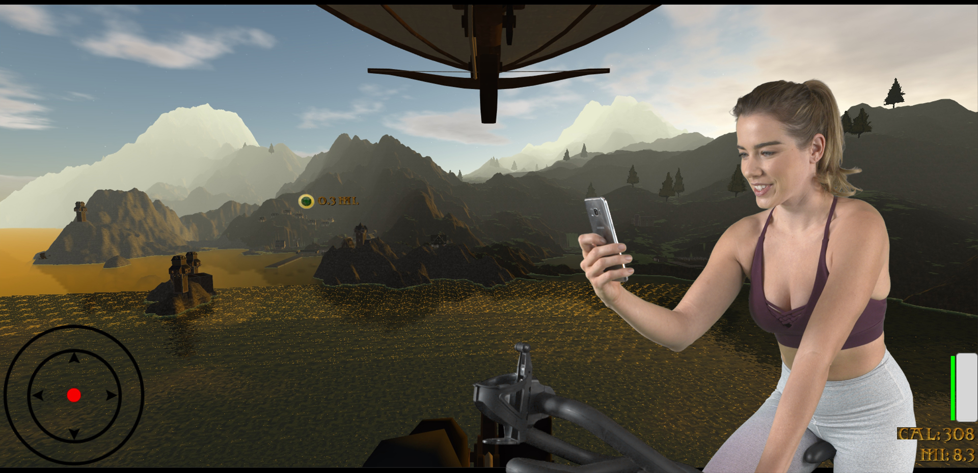 exercise bike with interactive games